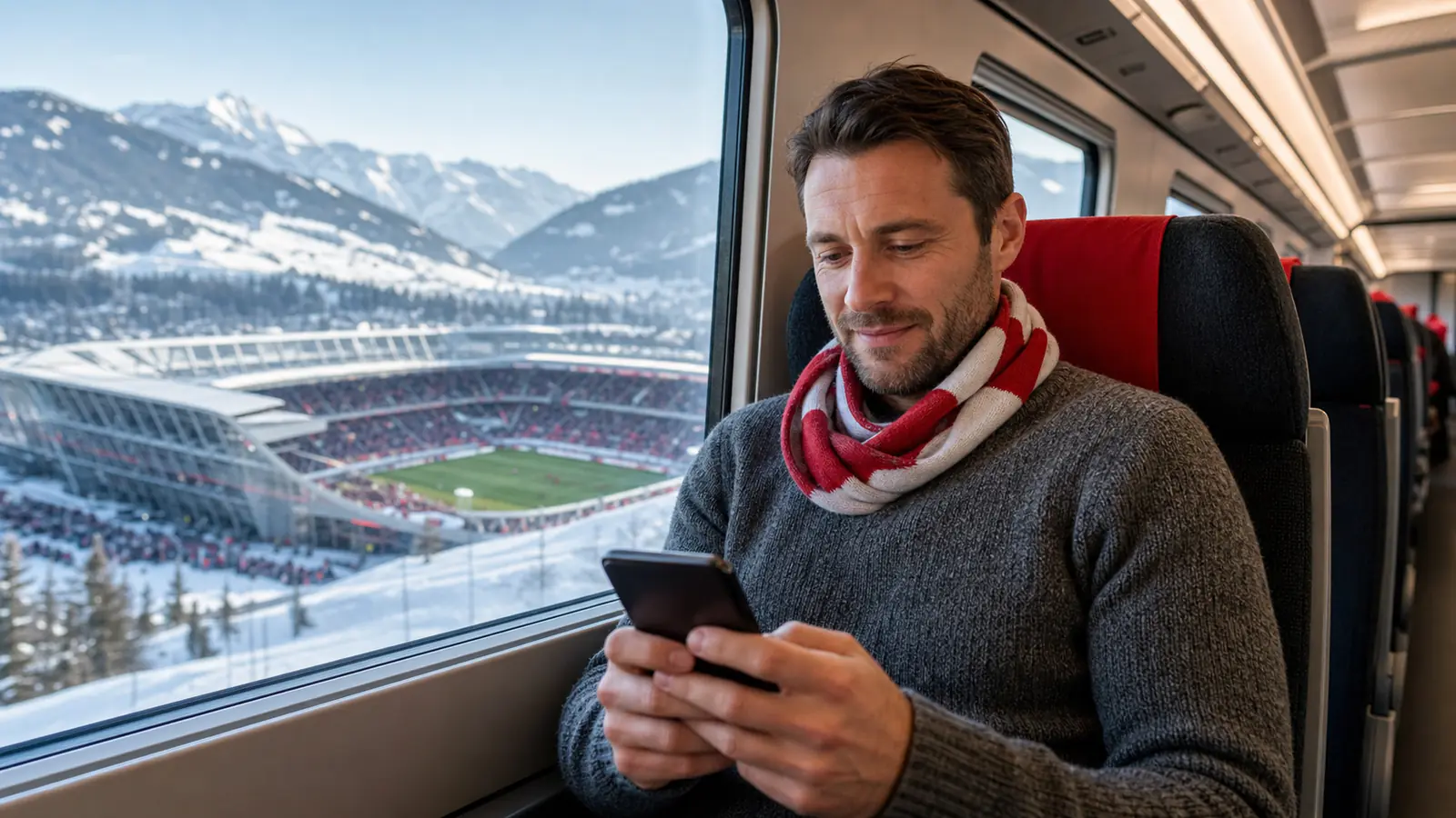 Erwachsener Fahrgast prüft die Anforderungen der BetLabel App in Österreich